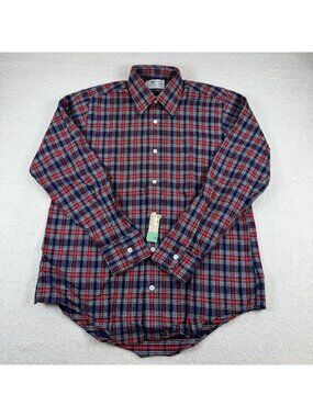 Mac Phergus Shirt Mens Size M Multicolor Plaid Flannel Long Sleeve Vintage USA
